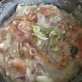 Ruriluru's cooksnap of when they made オートミールでキムチチーズ粥.