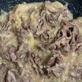 とらおマミー's cooksnap of when they made 牛コマと玉ねぎの味噌炒め & 味噌汁.