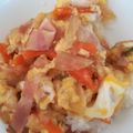 tontonmii's cooksnap of when they made 激ウマ簡単ズボラ飯＊ベーコンたぬき玉子丼.