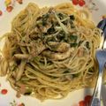 タクミ221's cooksnap of when they made 大根の葉とツナの和風パスタ.