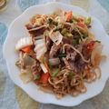 akoreana's cooksnap of when they made 壬生菜と豚肉のあんかけ焼きそば.