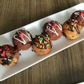 にこぱん☻'s cooksnap of when they made たこ焼き器で！まんまるHMガトーショコラ.