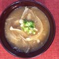 caruga's cooksnap of when they made デトックスダイエット☆舞茸玉ねぎ味噌汁☆.