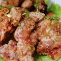ひぃたろぉ～♪'s cooksnap of when they made 【にんにく醤油】❀ネギダレ☆鶏の唐揚げ❀.