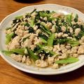 まなポコ's cooksnap of when they made 小松菜と鶏ミンチ炒め.