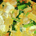 湊ひぃろ's cooksnap of when they made 高野豆腐と三つ葉と海老の卵とじ.