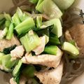 ばやし's cooksnap of when they made 鶏胸肉とチンゲン菜の塩チャプチェ.