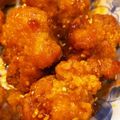 につわん's cooksnap of when they made 冷凍唐揚げで★ヤンニョムチキン.