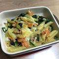 亜久里's cooksnap of when they made サーモンとほうれん草のマカロニグラタン.