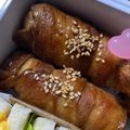 __MUGI's cooksnap of when they made 行楽・お弁当＊油揚げで肉巻きおにぎり.