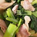 ぷーとんR's cooksnap of when they made 鶏肉と小松菜の炒め物.