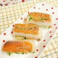 pikuechan's cooksnap of when they made とろける漬けサーモンｄｅ絶品押し寿司.
