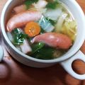 Match's cooksnap of when they made ウインナーのピリ辛スープ☆.