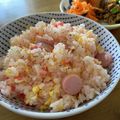 ゆいランラン's cooksnap of when they made 紅生姜DEピンクのチャーハン.