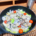 料理男子部's cooksnap of when they made 牡蠣とアサリの酒蒸し.