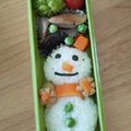 はらピーナッツ's cooksnap of when they made クリスマスの雪だるま弁当.