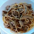 ケンチャナヨ～'s cooksnap of when they made 【話題入り】豚肉と牛蒡の和風パスタ.