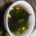 ＊とみこ＊'s cooksnap of when they made ヘルシー❤保育園の味コーンわかめスープ.