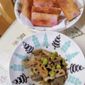 月✳Iris's cooksnap of when they made こんにゃくと蓮根と枝豆の甘辛煮　舞茸もね.