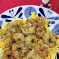 ゆう赤大好き♪♪'s cooksnap of when they made エビのバジル炒め（下にスクランブル風卵）.