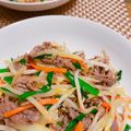 オウジリリノエ's cooksnap of when they made 牛肉ともやし☆焼き肉のたれで野菜炒め.