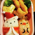 さえみゆ's cooksnap of when they made すみっコぐらしのクリスマスキャラ弁☆.