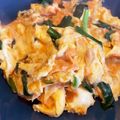 owly's cooksnap of when they made 鮭フレークいり卵♪簡単虚弱体質肉体疲労に.