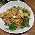 junjujun's cooksnap of when they made 水菜と揚げ野菜のサラダ.