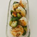 yokoyoko76's cooksnap of when they made エビと芽キャベツのガーリック炒め.