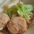 いなまっち's cooksnap of when they made サッポロ一番 鶏だんごほうれん草なべ.