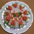 パンダさんでーす。's cooksnap of when they made デコケーキ♪お寿司でお誕生日ケーキ.