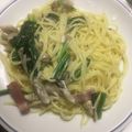 sakutakuhitoshu's cooksnap of when they made サーモンとほうれん草のクリームパスタ.