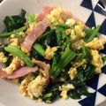 ベティ３'s cooksnap of when they made 超簡単☆ほうれん草、ベーコン、卵の炒め物.