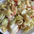みー３２'s cooksnap of when they made キャベツとカニカマの塩ダレ炒め+°.