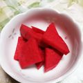 更夜飯店's cooksnap of when they made 紅大根の甘酢漬け　塩分少なめですぐどうぞ.
