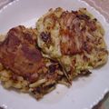 くーこぷ's cooksnap of when they made 茹でうどんでつくるお好み焼き.
