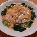 もんしゅしゅ's cooksnap of when they made 圧力鍋：鮭のアラとほうれん草のクリーム煮.