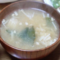 ﾋﾟﾛﾐ♡'s cooksnap of when they made わかめとえのきの味噌汁.