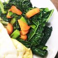 そらてんママ's cooksnap of when they made 貧血予防に❤️カーボロネロと人参の炒め物.