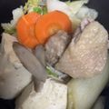 H♡S's cooksnap of when they made 残りご飯で♪なんちゃってきりたんぽ鍋.