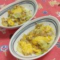 赤い電話's cooksnap of when they made えのきとキャベツの玉子炒め.