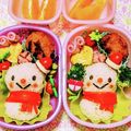 ☆たぁこ♪☆'s cooksnap of when they made クリスマスに♪雪だるまちゃん＊キャラ弁.