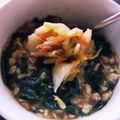 喜八＆Hacchi's cooksnap of when they made わかめと卵のオートミール粥☆.