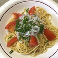 明日の風☆'s cooksnap of when they made しらすとトマトの和風冷製パスタ.