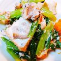 ポテくん☆'s cooksnap of when they made 簡単☆厚揚げと小松菜のアンチョビベーコン.
