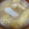 amileamila's cooksnap of when they made お餅と油揚げの味噌汁☆餅きん風.