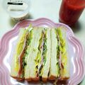 うたかた。's cooksnap of when they made 見た目がかわいいハムサンド.