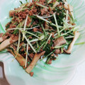 hanieni's cooksnap of when they made 水菜と挽肉のピリ辛オイスターソース炒め♪.