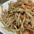 bleumer's cooksnap of when they made かみかみごぼうサラダ.