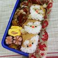 かんちゃんかなちゃん's cooksnap of when they made サンタいなり★クリスマスキャラ弁 お弁当.
